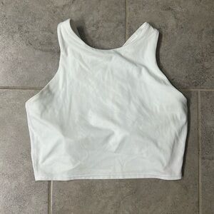 White athleta bra crop top